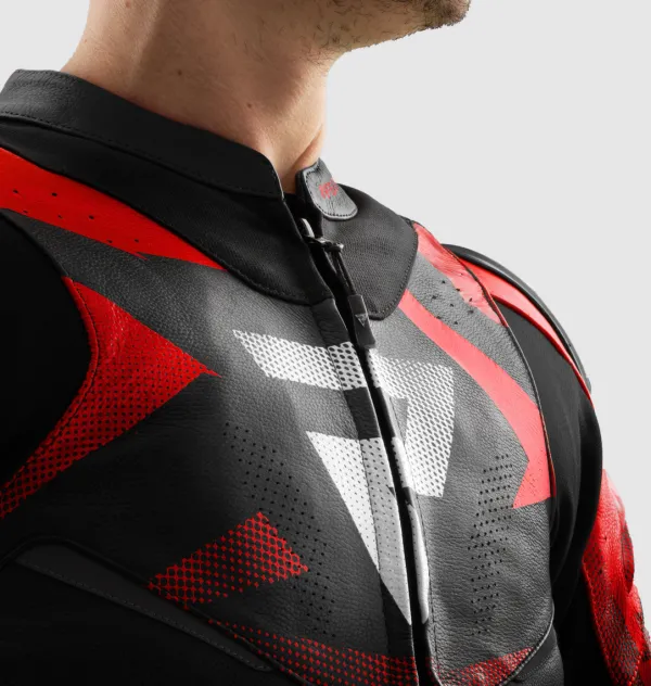Rebelhorn Motorjassen-Inferno Motorjas Black/Blue/White/Red