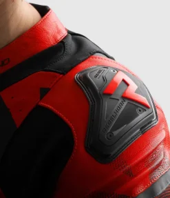 Rebelhorn Motorjassen-Inferno Motorjas Black/Fluo Red