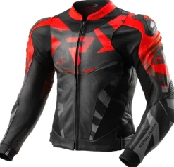 Rebelhorn Motorjassen-Inferno Motorjas Black/Fluo Red