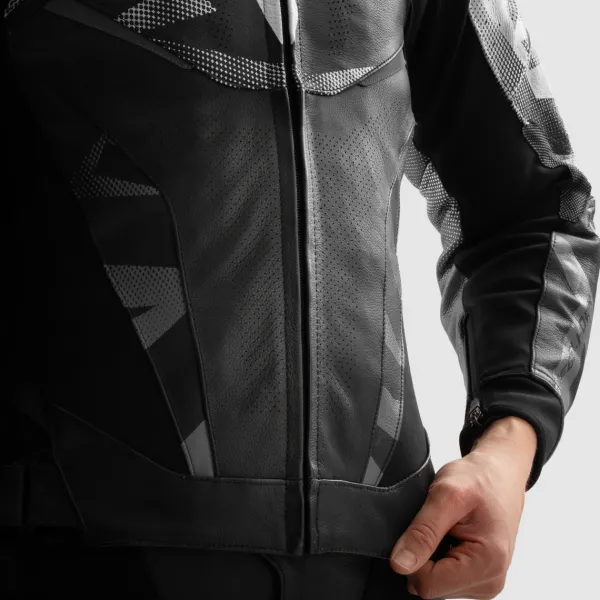 Rebelhorn Motorjassen-Inferno Motorjas Black/White