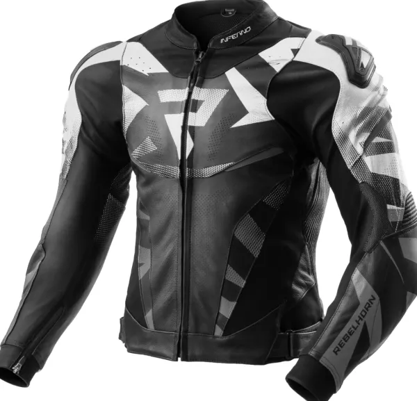 Rebelhorn Motorjassen-Inferno Motorjas Black/White