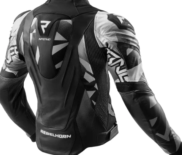 Rebelhorn Motorjassen-Inferno Motorjas Black/White