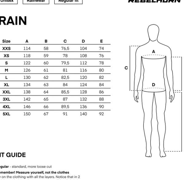 Rebelhorn Regenkleding-Rain Two-Piece Waterproof uit Back