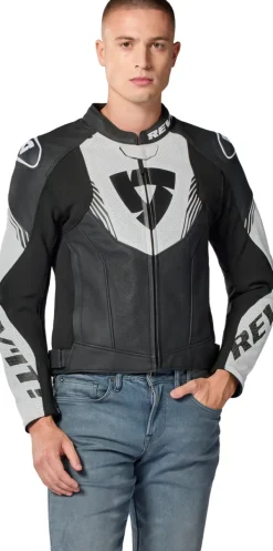 REV'IT Motorjassen-Argon 3 Motorjas Black/White