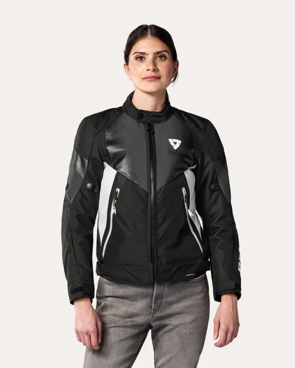 REV'IT Motorjassen-Control Air H2O Ladies Motorjas Black/White