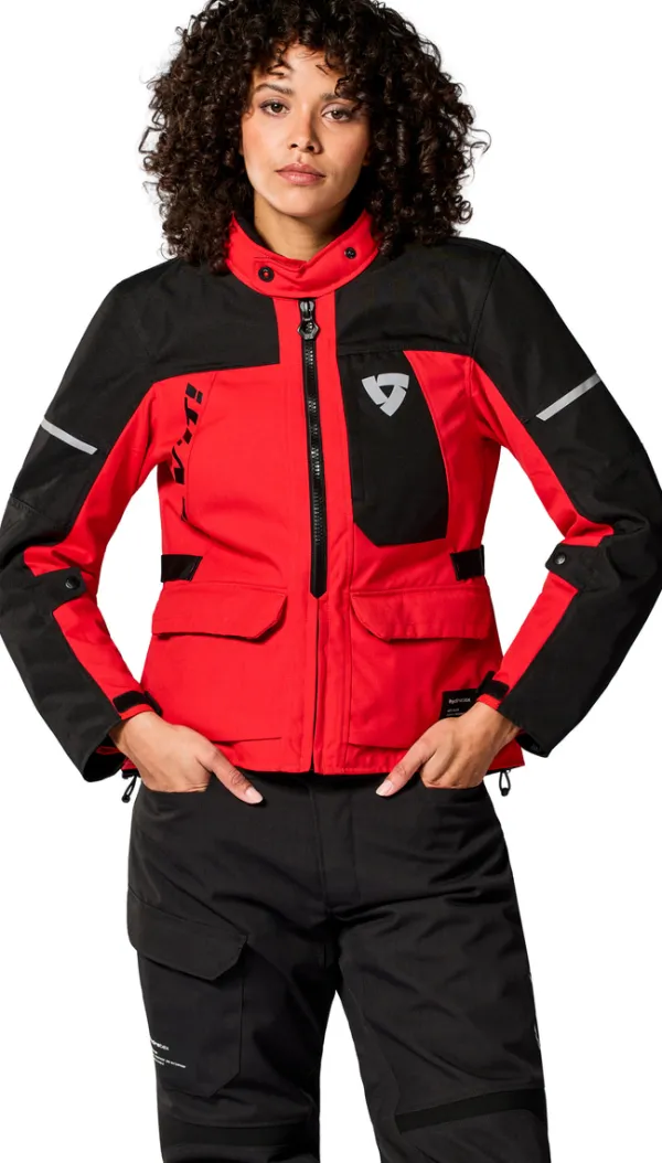REV'IT Motorjassen-Convergent H2O Ladies Motorjas Red/Black
