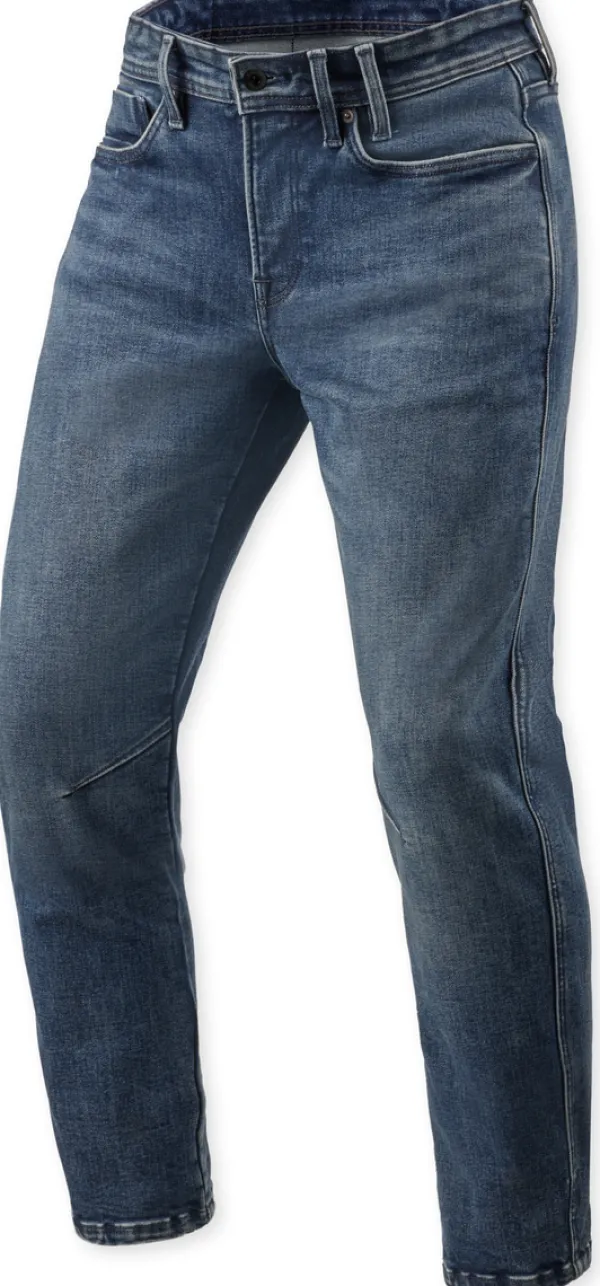REV'IT Motorjeans-Detroit 3 Tapered Motorjeans Dark Blue Used