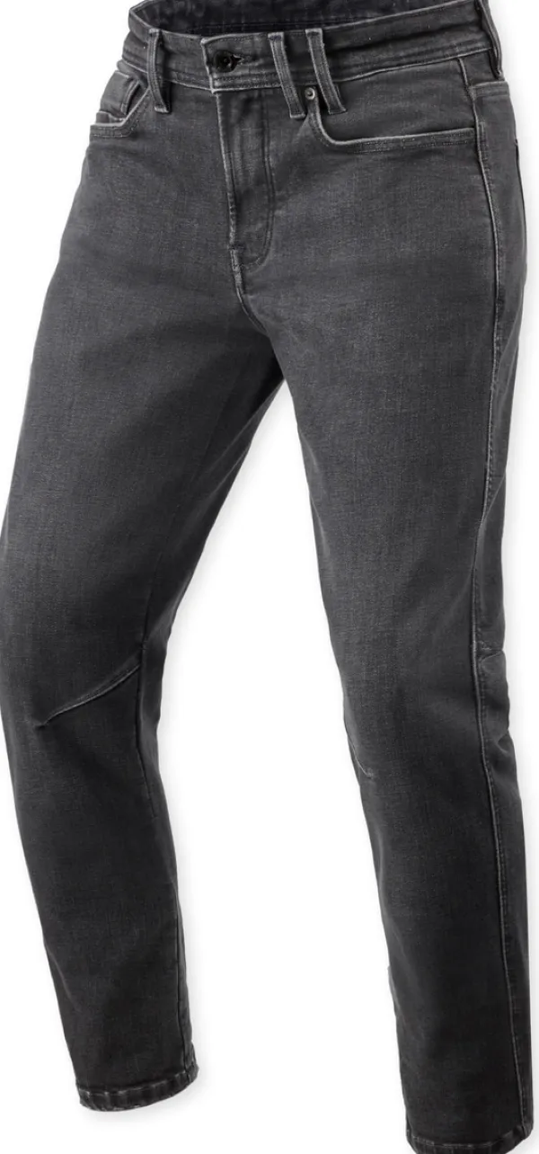 REV'IT Motorjeans-Detroit 3 Tapered Motorjeans Dark Black Stone