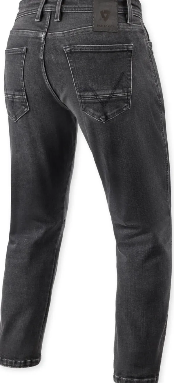 REV'IT Motorjeans-Detroit 3 Tapered Motorjeans Dark Black Stone