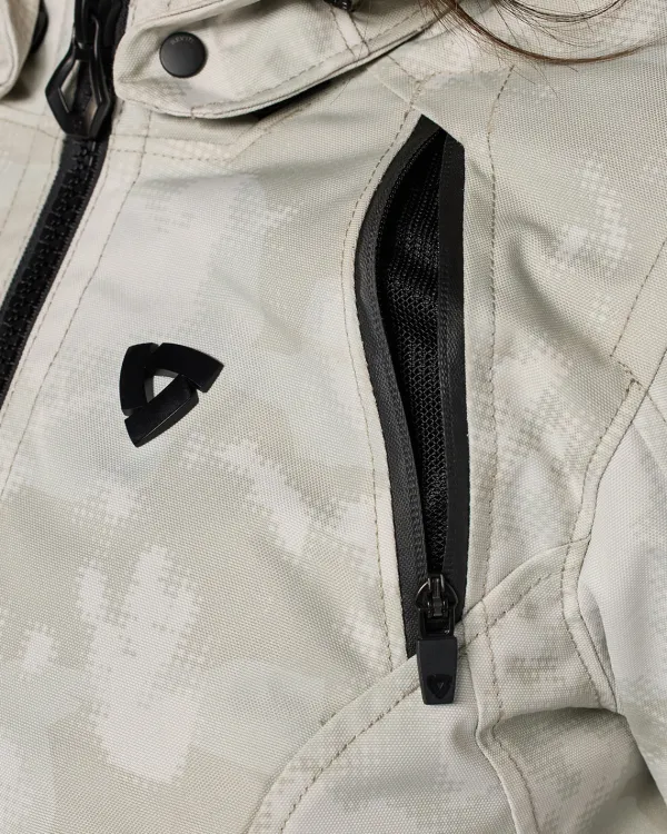REV'IT Motorjassen-Flare 3 H2O Ladies Motorjas Camo Grey/White