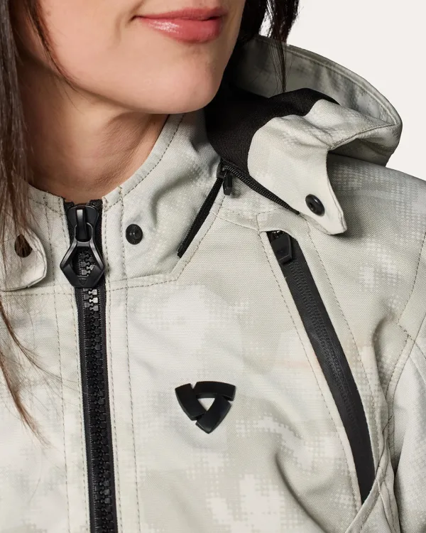 REV'IT Motorjassen-Flare 3 H2O Ladies Motorjas Camo Grey/White
