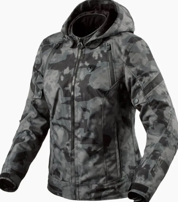REV'IT Motorjassen-Flare 3 H2O Ladies Motorjas Camo Dark Grey