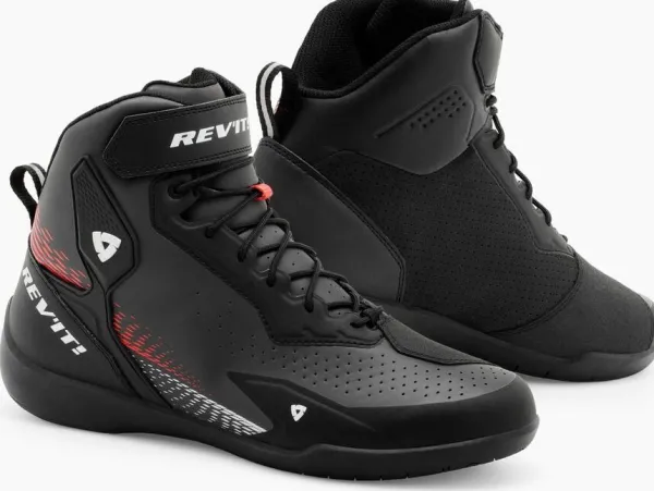 Heren REV'IT Heren Motorschoenen|Casual Motorschoenen-G-Force 2 Shoes Black/Neon Red
