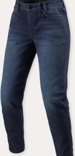 REV'IT Motorjeans-Harper Tapered Ladies Motorjeans Dark Blue Used