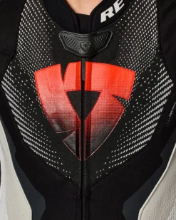 REV'IT Motorpakken-Hyperspeed 3 One Piece Light Grey/Neon Red