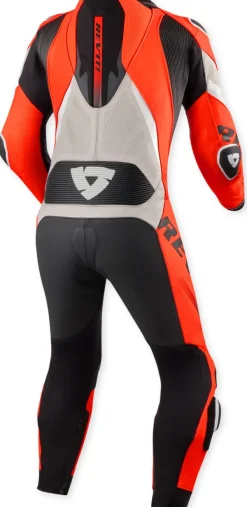 REV'IT Motorpakken-Hyperspeed 3 One Piece Light Grey/Neon Red