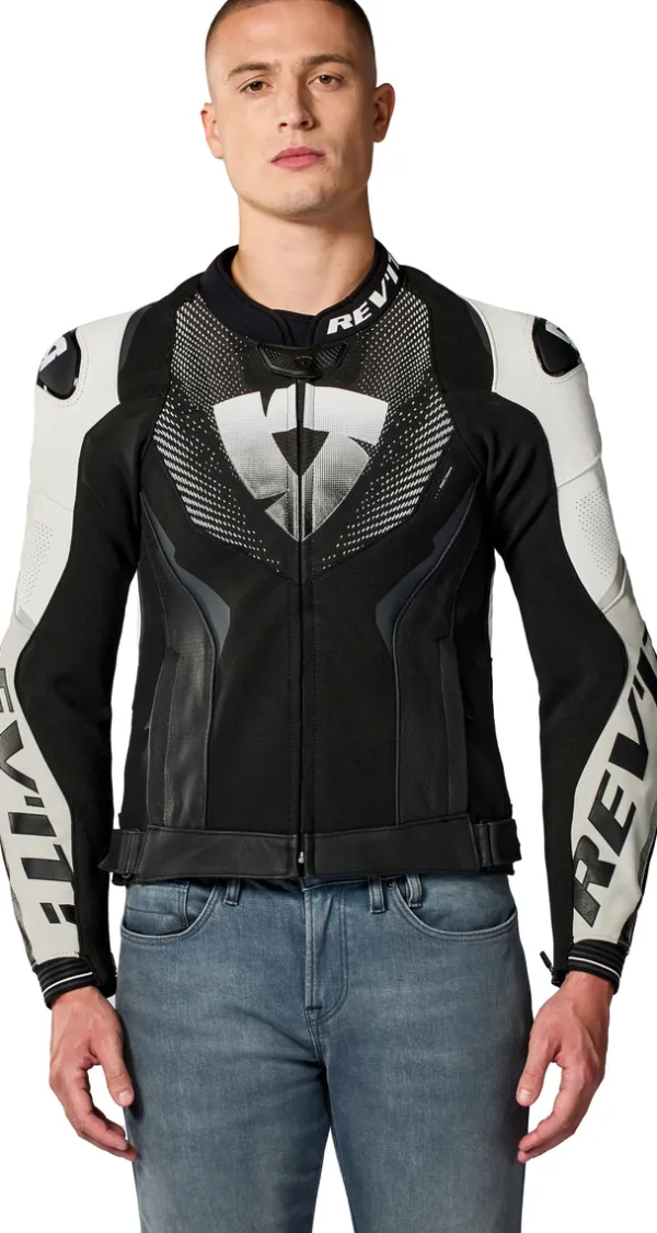 REV'IT Motorjassen-Hyperspeed 3 Pro Motorjas Black/White