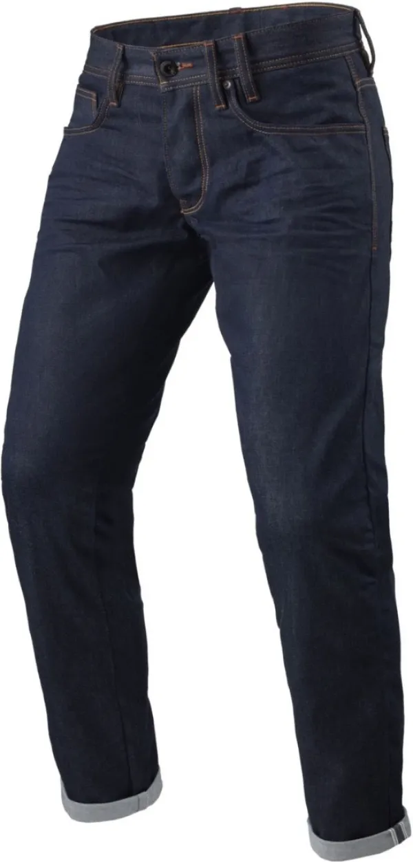REV'IT Motorjeans-Lewis Selvedge Tapered Motorjeans Dark Blue
