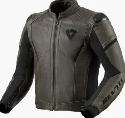 REV'IT Motorjassen-Parallax Motorjas Black Olive Green