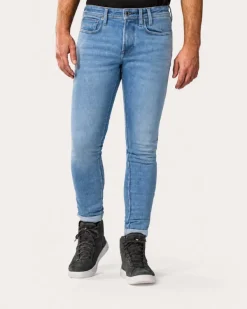 REV'IT Motorjeans-Piston 3 Skinny Motorjeans Light Blue Vintage