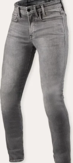 REV'IT Motorjeans-Piston 3 Skinny Motorjeans Medium Grey Used