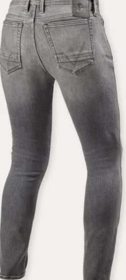 REV'IT Motorjeans-Piston 3 Skinny Motorjeans Medium Grey Used
