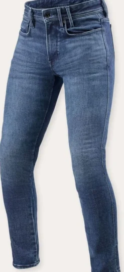 REV'IT Motorjeans-Piston 3 Skinny Motorjeans Medium Blue Used
