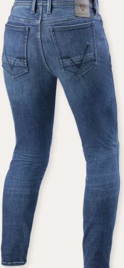 REV'IT Motorjeans-Piston 3 Skinny Motorjeans Medium Blue Used