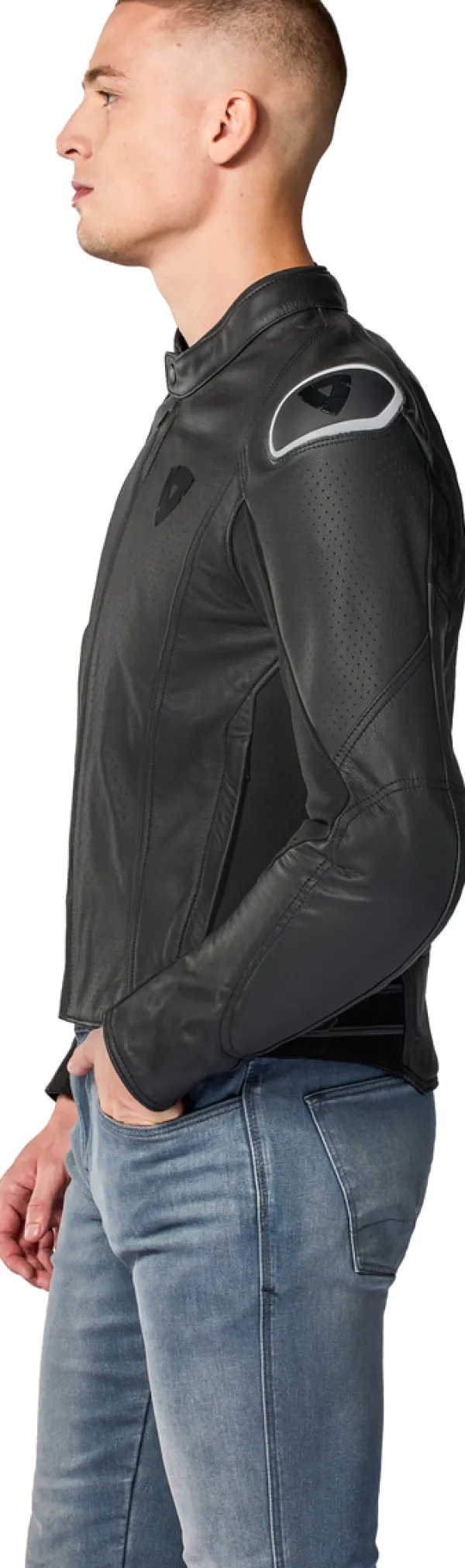 REV'IT Motorjassen-Quadratic Motorjas Black/White