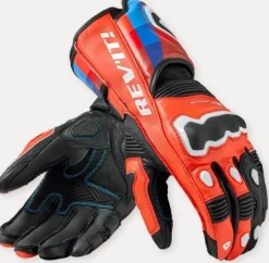 REV'IT Motorhandschoenen-Quantu 3 Gove Neon Red/Bue