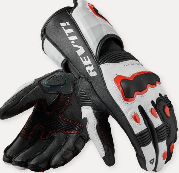 REV'IT Motorhandschoenen-Quantu 3 Gove White/Neon Red