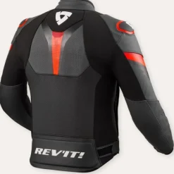 REV'IT Motorjassen-Quantum 3 Motorjas Black/Neon Red