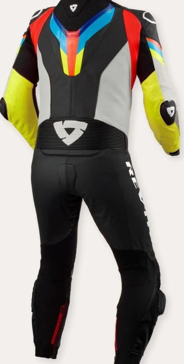 REV'IT Motorpakken-Quantum 3 One Piece Light Grey/Neon Yellow