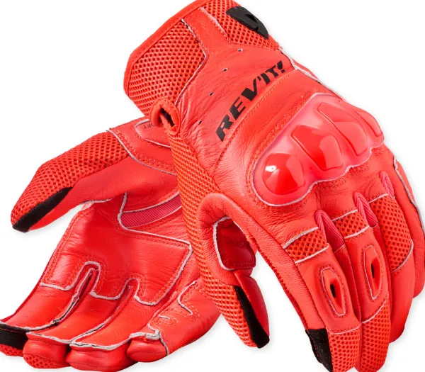 REV'IT Motorhandschoenen-Rito Gove Neon Red/Back