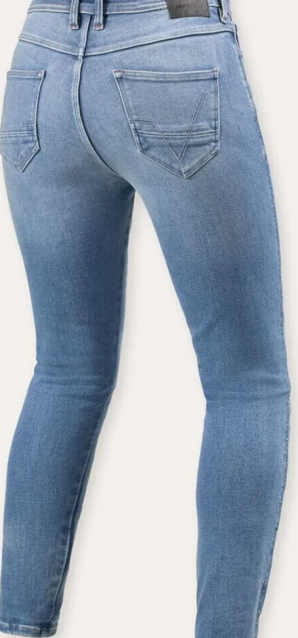 REV'IT Motorjeans-Shelby 3 Skinny Ladies Motorjeans Light Blue Vintage