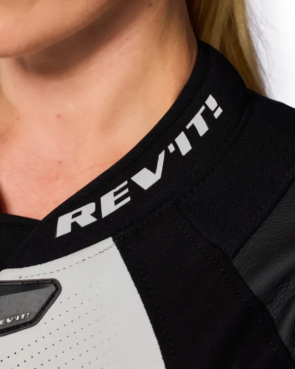 REV'IT Motorjassen-Xena 4 Ladies Motorjas One Piece White/Neon Red