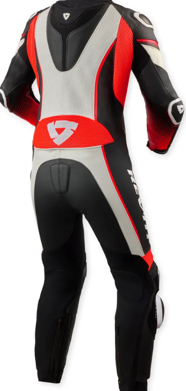 REV'IT Motorjassen-Xena 4 Ladies Motorjas One Piece White/Neon Red