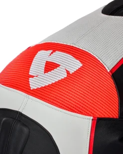 REV'IT Motorjassen-Xena 4 Ladies Motorjas One Piece White/Neon Red