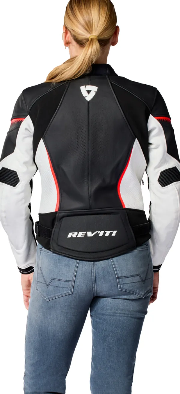 REV'IT Motorjassen-Xena 4 Ladies Motorjas White/Neon Red