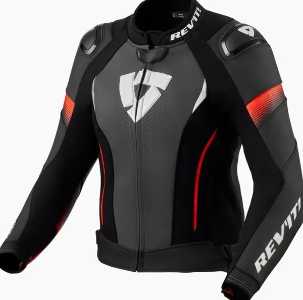 REV'IT Motorjassen-Xena 4 Pro Ladies Motorjas Black/Neon Red