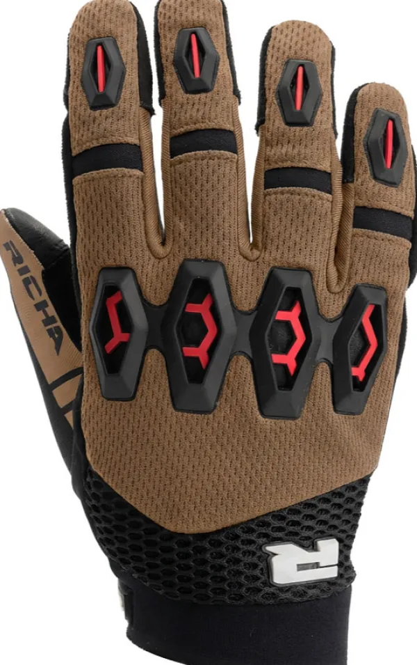 Richa Motorhandschoenen-R-x Gove Brown/Red