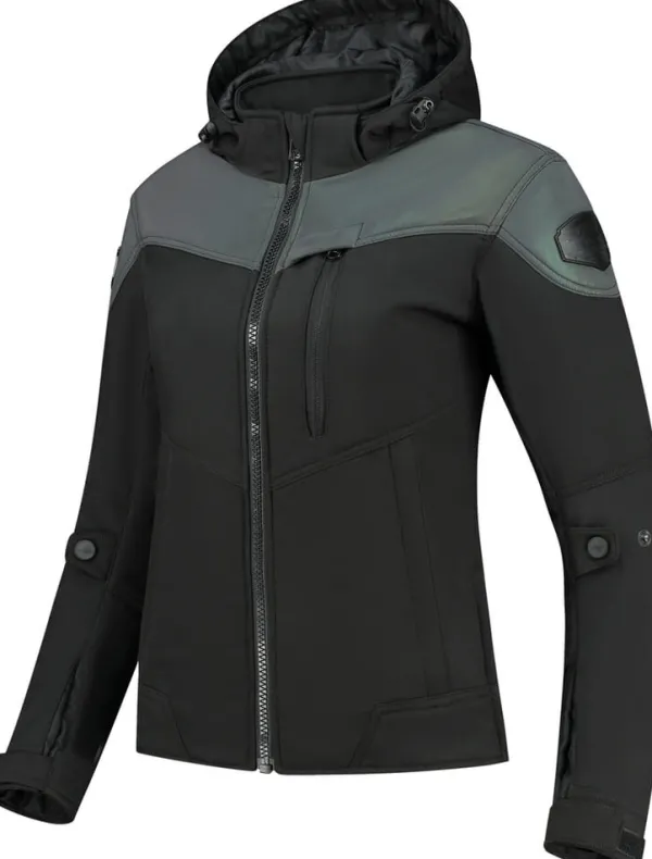Rusty Stitches Motorjassen-Ann Motorjas Black/Oil Reflection 251