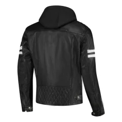 Rusty Stitches Motorjassen-Jari Hooded V2 otorja Back/White 104