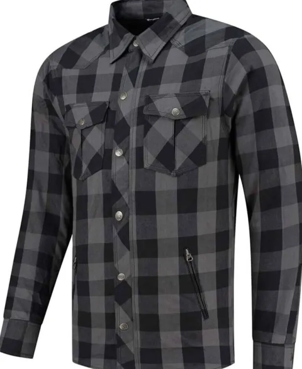 Rusty Stitches Motorjassen-Nei-25 otorja Grey-Back