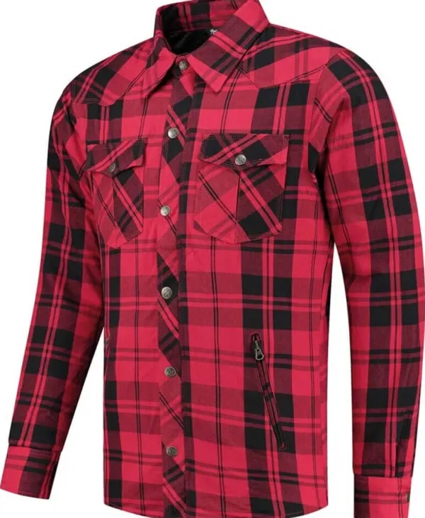 Rusty Stitches Motorjassen-Nei-25 otorja Red-Back