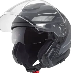 Schuberth Helmen Met Zonnevizier|Bluetooth Helmen-J2 iga Back/Grey 180