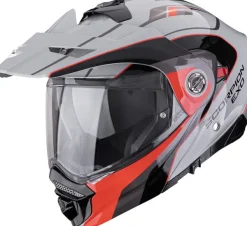 Scorpion Adventure Helmen|Systeemhelmen-ADX-2 Kap Grey/Red
