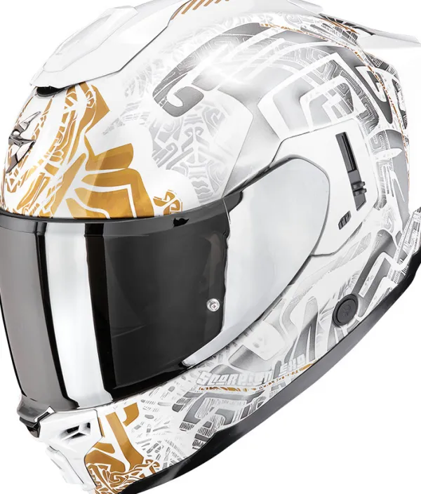 Scorpion Integraalhelmen|Helmen Met Zonnevizier-EXO-1500 AIR Apu Pear white/Grey/God