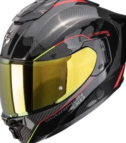 Scorpion Integraalhelmen|Helmen Met Zonnevizier-EXO-1500 AIR Carbon undi Back/Red/Yeow