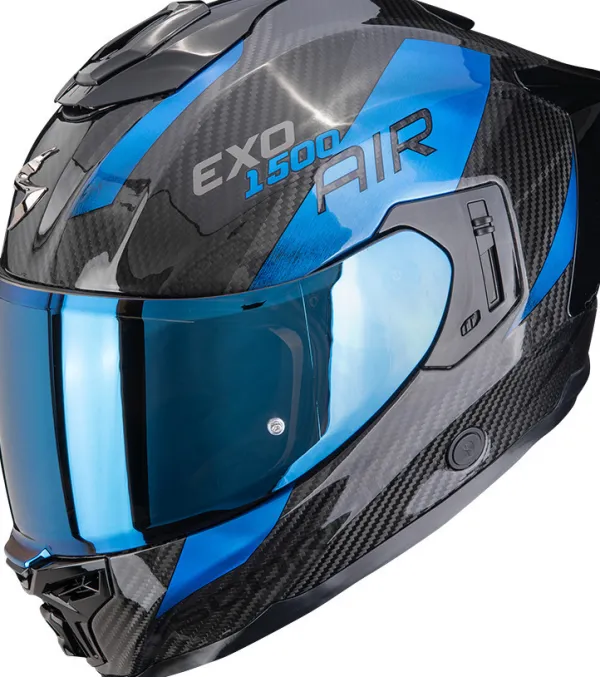 Scorpion Integraalhelmen|Helmen Met Zonnevizier-EXO-1500 AIR Carbon Patted Back/Bue
